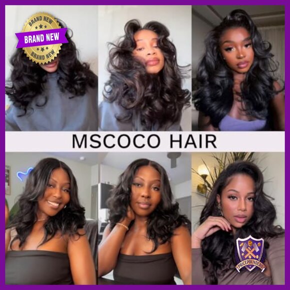 16in Human Hair Glueless Wig Loose Body Wave 200% Density Pre Plucked